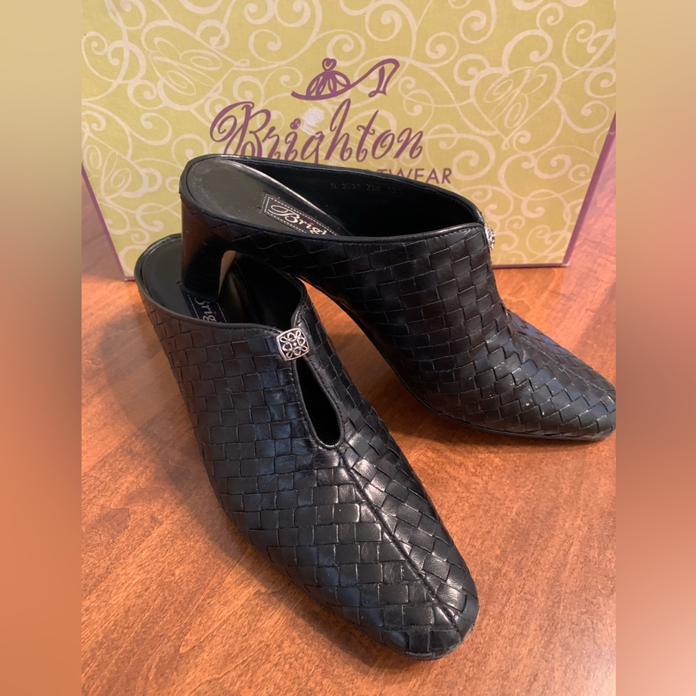 Brighton Tynan Black Slip On Mules
